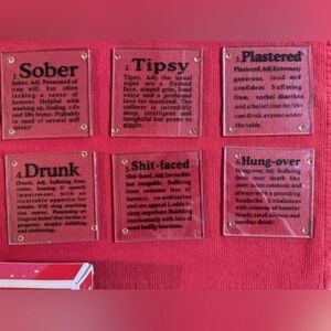 Target Stages of Drunk Glass Coasters​